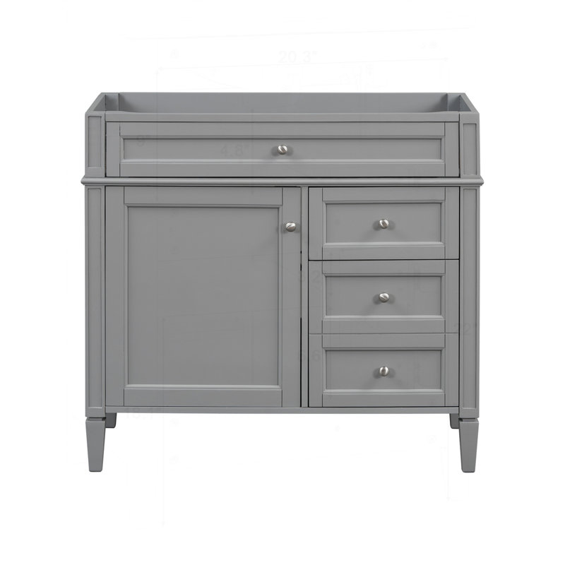 Meuble-lavabo 36 po sans lavabo supérieur, Gris