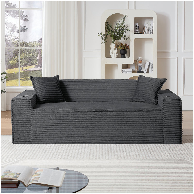Boneless 3Seater Sofa Boneless Couches,No Assembly Needed, Modern Sofa for Compact Living Rooms, Apartments, and Offices