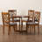 Daejha Baxton Studio Valerie Modern Grey And Walnut Brown Wood 5-Piece Dining Set