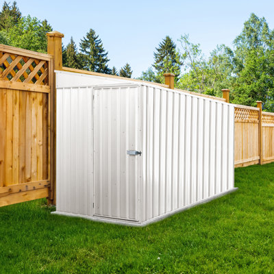 Absco Durango  5' x 10' Metal Galvanized Steel Weather Resistant Bike Storage Shed Surfmist