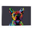 Rainbow French Bulldog On Grey by Michael Tompsett - Wrapped Canvas Print-42152841-101410071