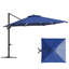 Parasol de patio en porte-à-faux à rotation décalée de 10 pi avec lumières solaires, manivelle et inclinaison pour la cour et la piscine-1631852795