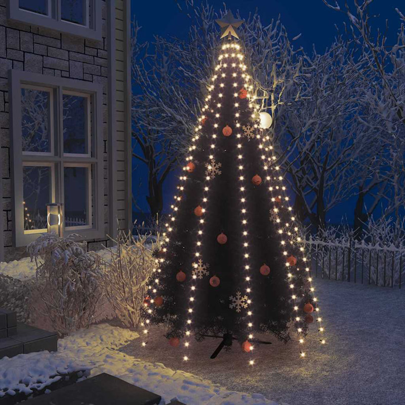 Tree Light Dark Green PVC Fits 9.8 ft Trees Weather Resistant Outdoor Lights