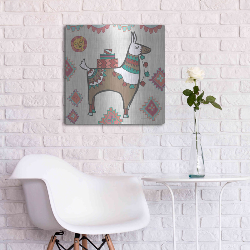 «Playful Llamas I» par Farida Zaman, H 24 po x l 24 po