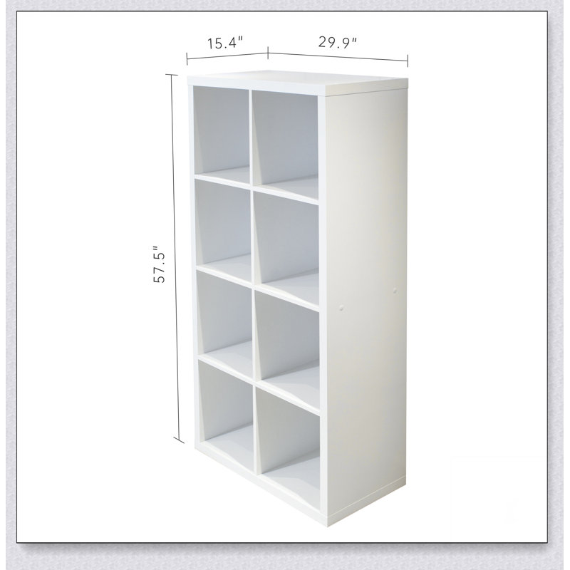 Smart Cube 8-Cube Organizer Storage with Opened Back Shelves,2 X 4 Cube Bookcase Book Shleves