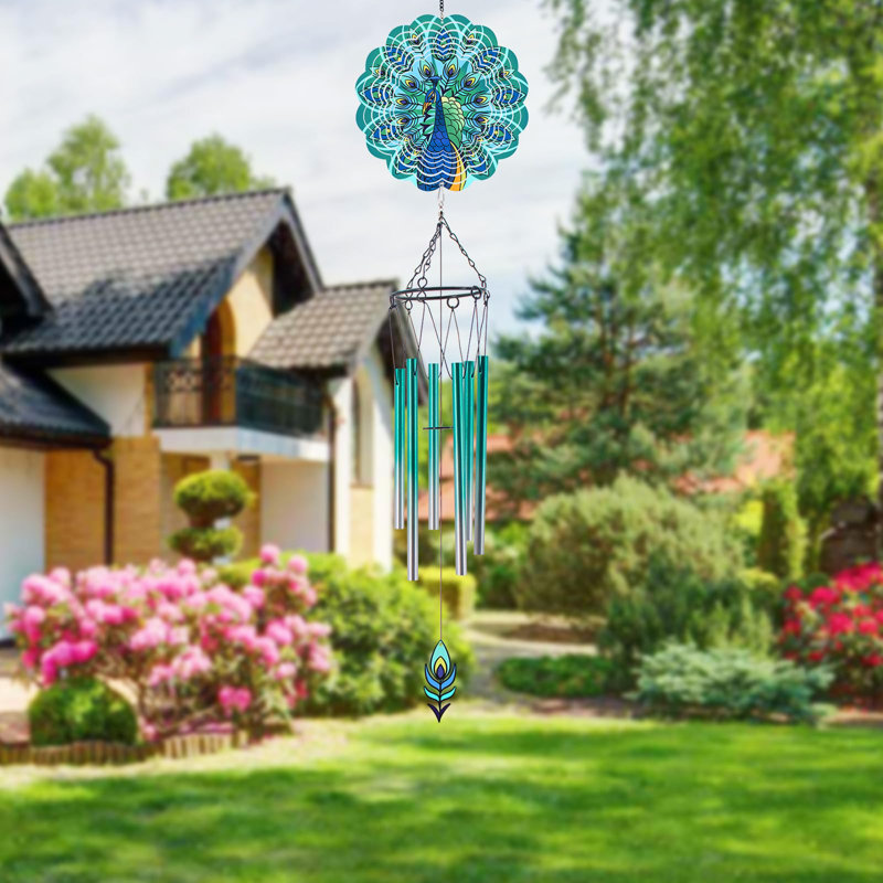 Carillons éoliens avec fileur de paon, cadeaux pour hommes, femmes, retraite, enseignant, parents