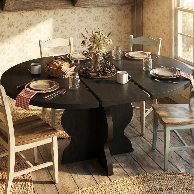 Extendab Dining Table, Black