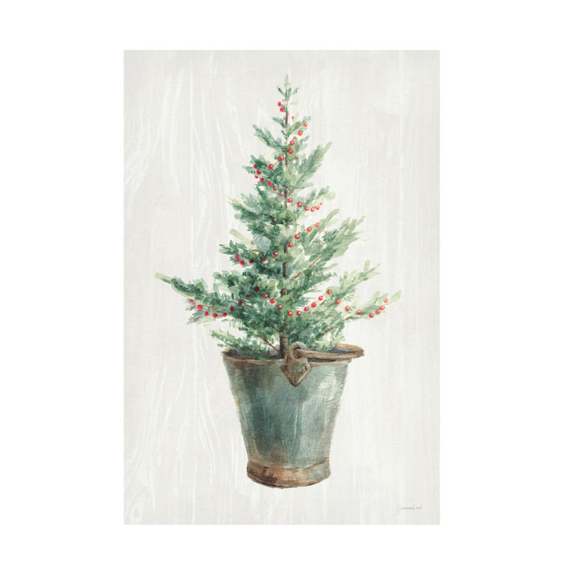 Danhui Nai «White and Bright Christmas Tree I», art sur toile, H 32 po x l 22 po x P 2 po