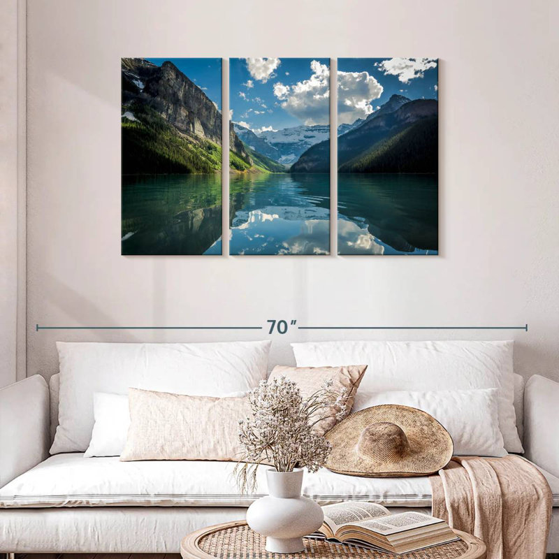 Alvord Lake Louise, reflet du ciel, H 28 po x l 45 po