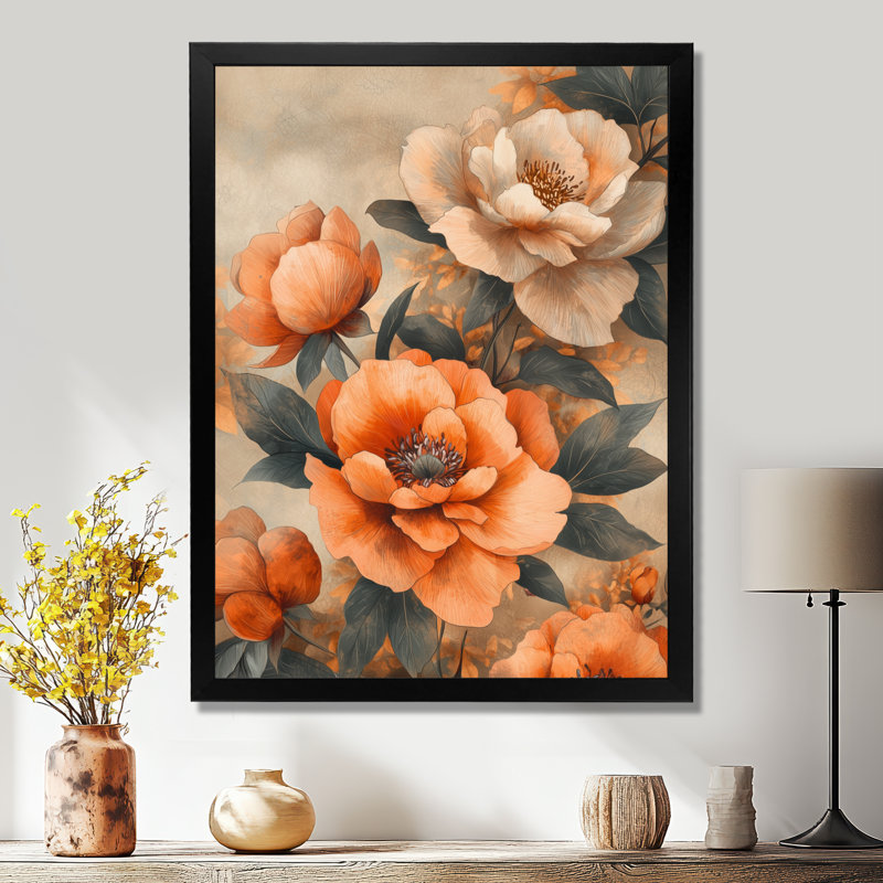 Duguil - Art mural sur toile florale, Noir, noir, noir, noir, H 20 po x l 12 po, Reproduction encadrée d'une seule photo