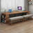Nut-brown Rectangular Solid Wood Executive Desk-1403872037
