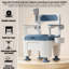 Commode de chevet portative pour les personnes âgées, chaise de chevet antidérapante portative avec siège à accoudoirs réglable en hauteur et robuste, charge de 882 lb