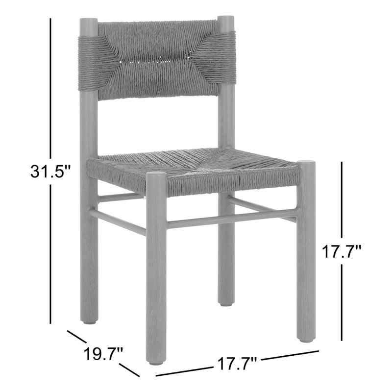 Romona Rattan Weaving Outdoor Dining Chair, Black