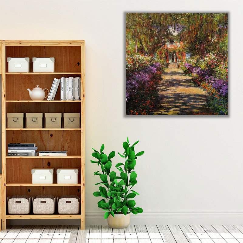 «Pathway In Monets Garden At Giverny», 1901, reproduction d'art sur toile, H 12 po x l 12 po