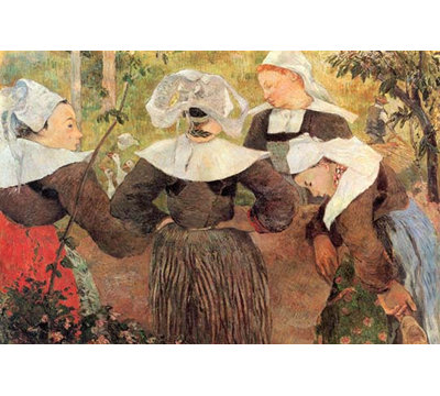 " The Dance of 4 Women of Breton " by Paul Gauguin Print