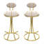 Tabourets de bar modernes rembourrés en forme de S (ensemble de 2)-1992243896