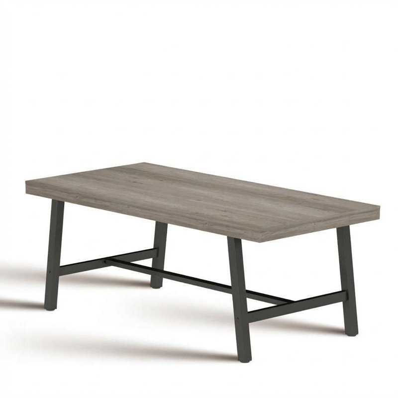 2 pièces Table de salle à manger spacieuse 71 po grise pour 8 à 12 tables rectangulaires en bois brun avec pieds réglables idéales pour la cuisine, la salle à manger ou le salon