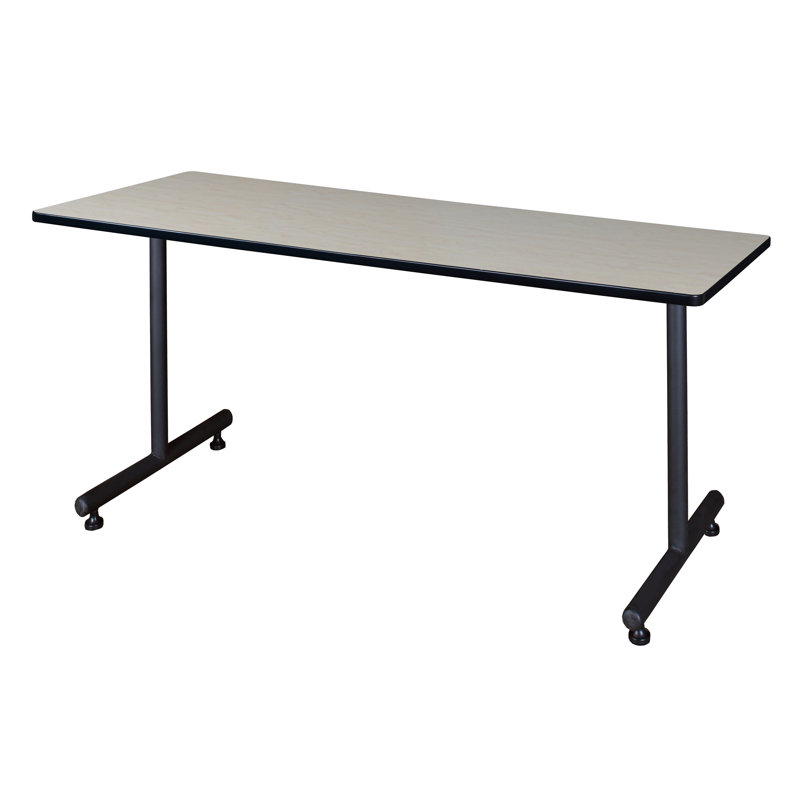 Nicklos Steel T-Base Training Seminar Table, Maple, 29" H x 42" L x 30" W