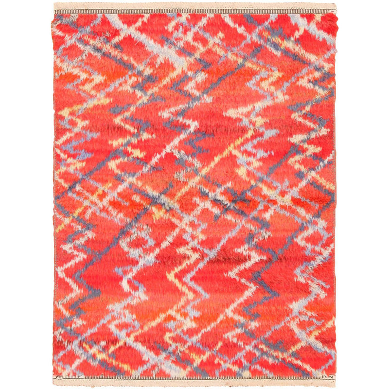 Scandinavian One-of-a-Kind Runner 5'7" X 11'3" Hand Knotted Area Rug