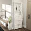 Armoire à chaussures blanche 3 portes et 2 portes avec support - organisation fonctionnelle et efficace, panneau de particules tendance, rangement spacieux