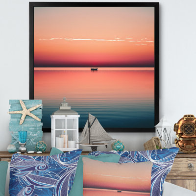 «Kittanning Minimalistic Sunset Pendant The Full Moon IV», reproduction sur toile