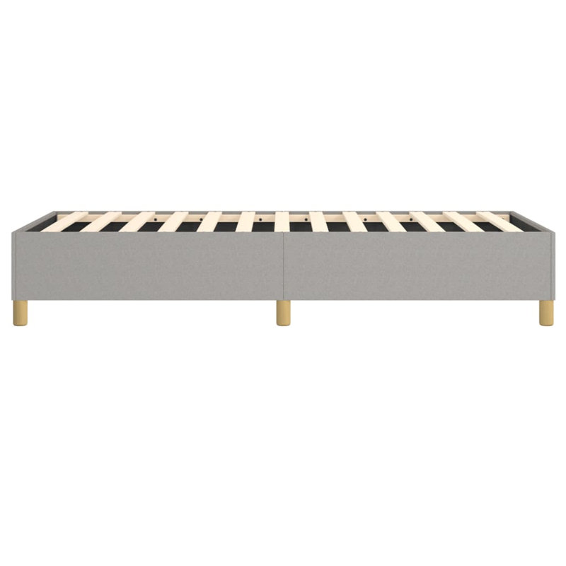 Box Spring Bed Frame Light Grey Twin XL Fabric , Light Gray, Twin XL
