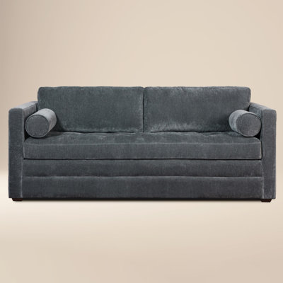 Hojovice 82'' Velvet Square Arm Sofa Bed