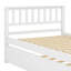 Structure de lit plateforme en bois robuste avec lit gigogne escamotable-759794431