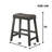 Set Of 2 Rustic Counter Stools, 25-Inch Backless Wooden Farmhouse Barstools With Faux Leather Seat, Distressed Finish, Space-Saving Design-1651121827