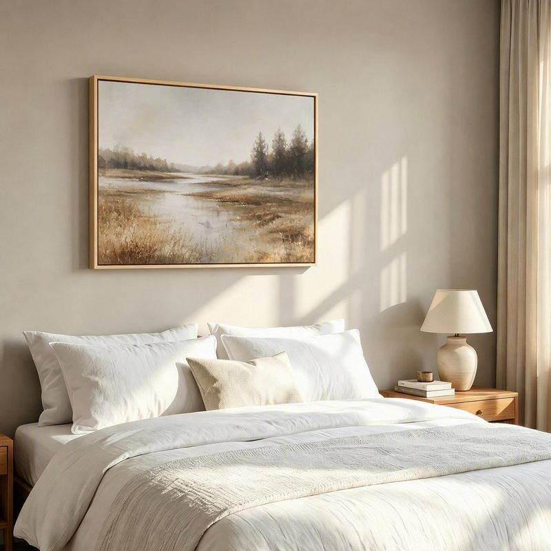 Cadre photo toile flottante naturel, Beige, 24 po x 36 po, 24 po x 36 po, Rectangulaire