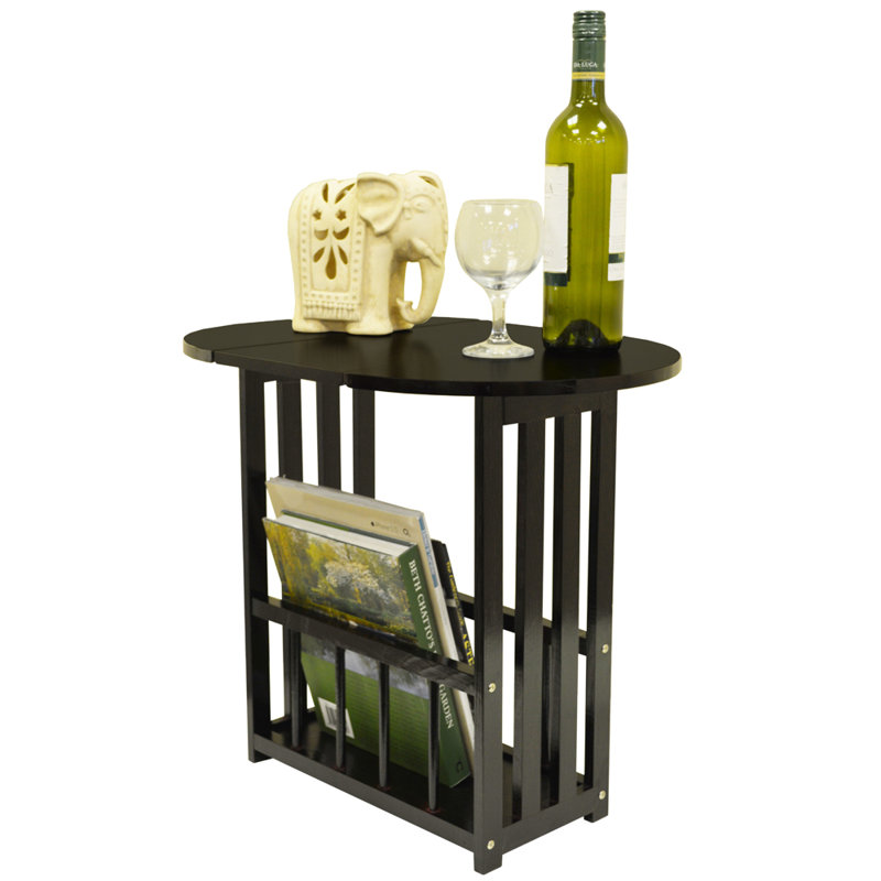 Solid Wood End Table, Dark Oak