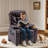 Goggans Kids Recliner with Anti-Tilt, Cup Holder-228047094