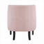 Fauteuil d'appoint de salon en chenille rose chaud capitonné à boutons en bois massif de L 28 po x l 30 po x H 34 po-2145471849