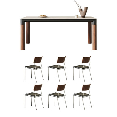 Modern simple household retro dining table set