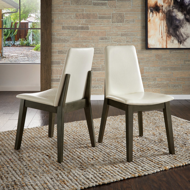 Chaise en cuir Cipolla, Gris