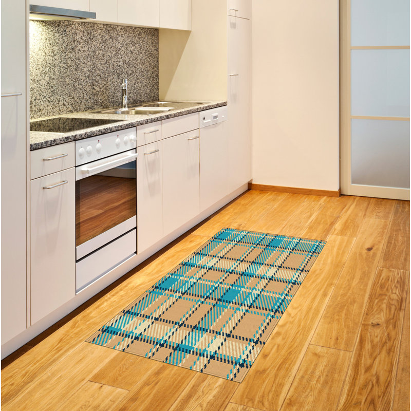 Checkered High Density Long Fiber Poly Threads Decorative Area Rug Carpet, Rectangle 4' x 5'8"