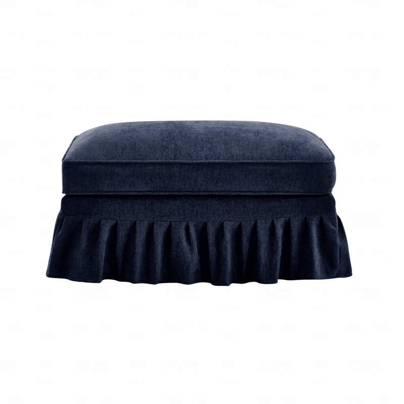 Repose-pieds en chenille, pour le salon, Bleu