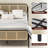 Ceira Rattan Bed Frame With Headboard, Boho Bed Frame Platform-307239776