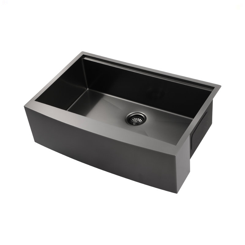 33X22x10"Farmhouse Apron Single Bowl Stainless Steel Kitchen Sink With Workstation