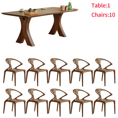 Nordic style solid wood dining table set