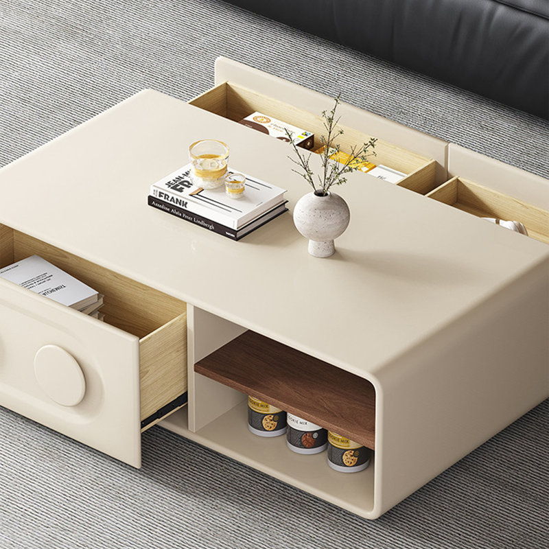 French-style rectangular storage coffee table