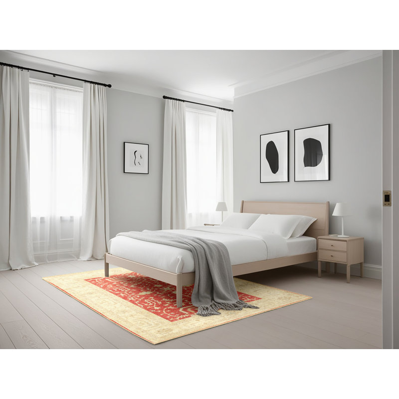 Tapis beige / orange Southwestern, Rectangle 5 pi x 7 pi