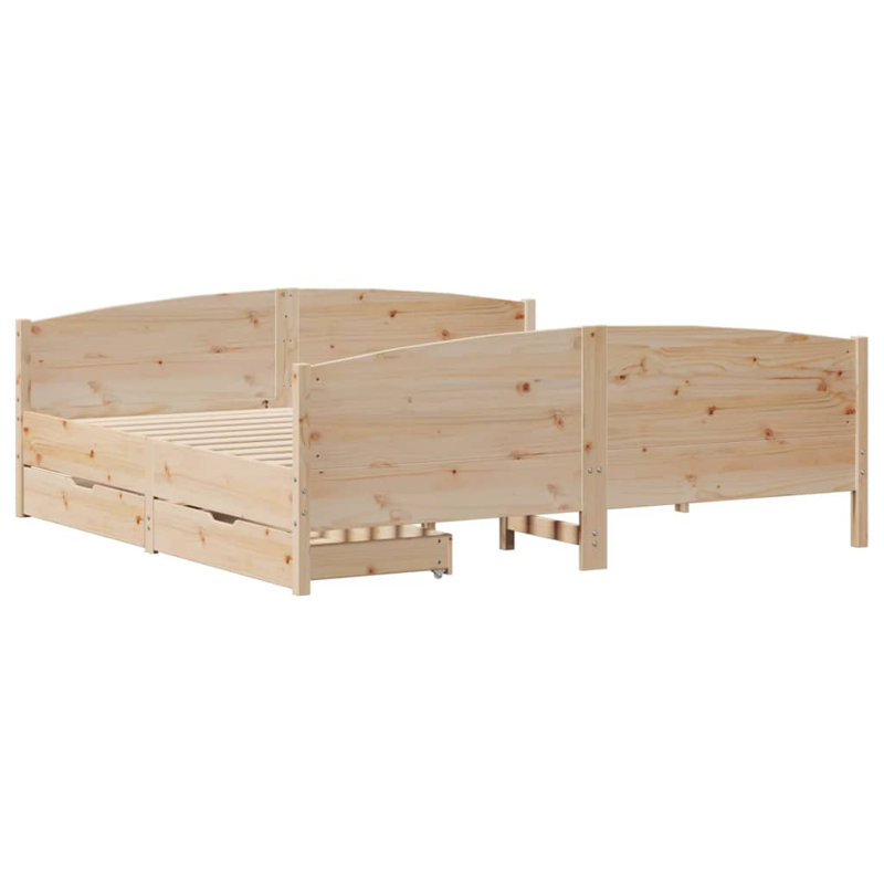 Storage Bed, Brown, 200 x 200cm