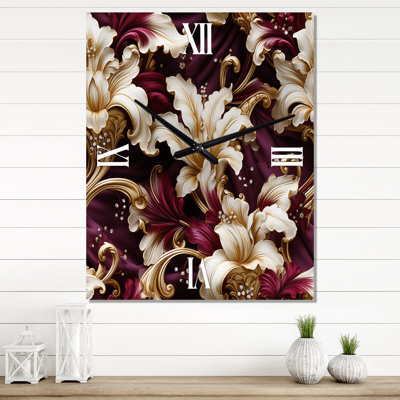 Jataveon - Horloge murale florale