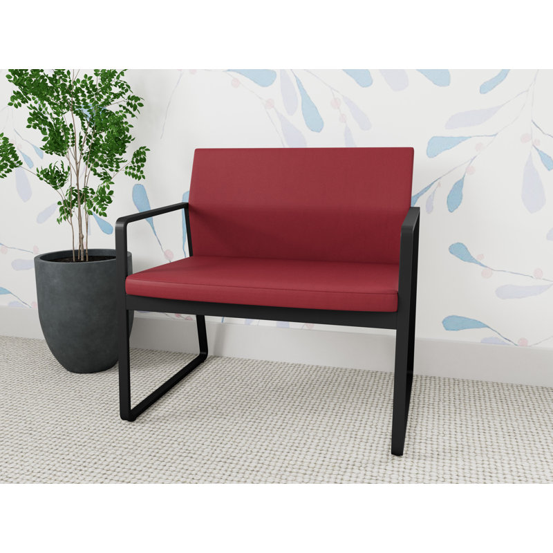 Fauteuil de bureau Gansett, Noir, Vinyle Patriot Plus Bordeaux