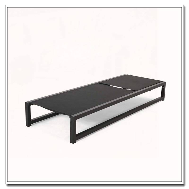 OUTDOOR CHAISE LOUNGE, Black, 2