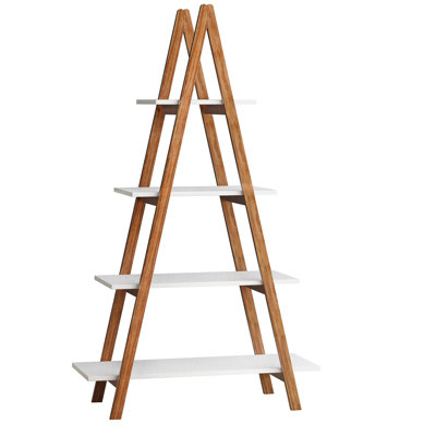 4 Wood Bookshelf - Painted And Frame For Home Decor Display Shelf Office &