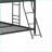 Full/Full/Full Size Metal Triple Bunk Bed Frame - Sturdy, No Box Spring Needed, Black for Space-Saving Bedrooms