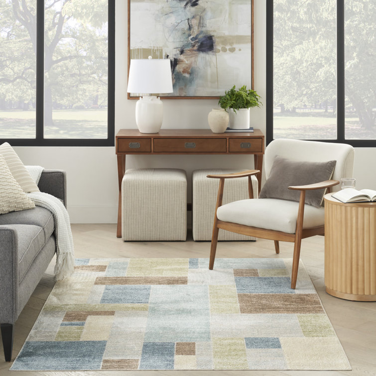 Brec Washable Geometric Indoor Rug