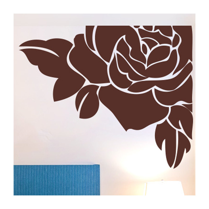 Plants & Flowers Non-Wall Damaging Wall Decal, Large, Brown